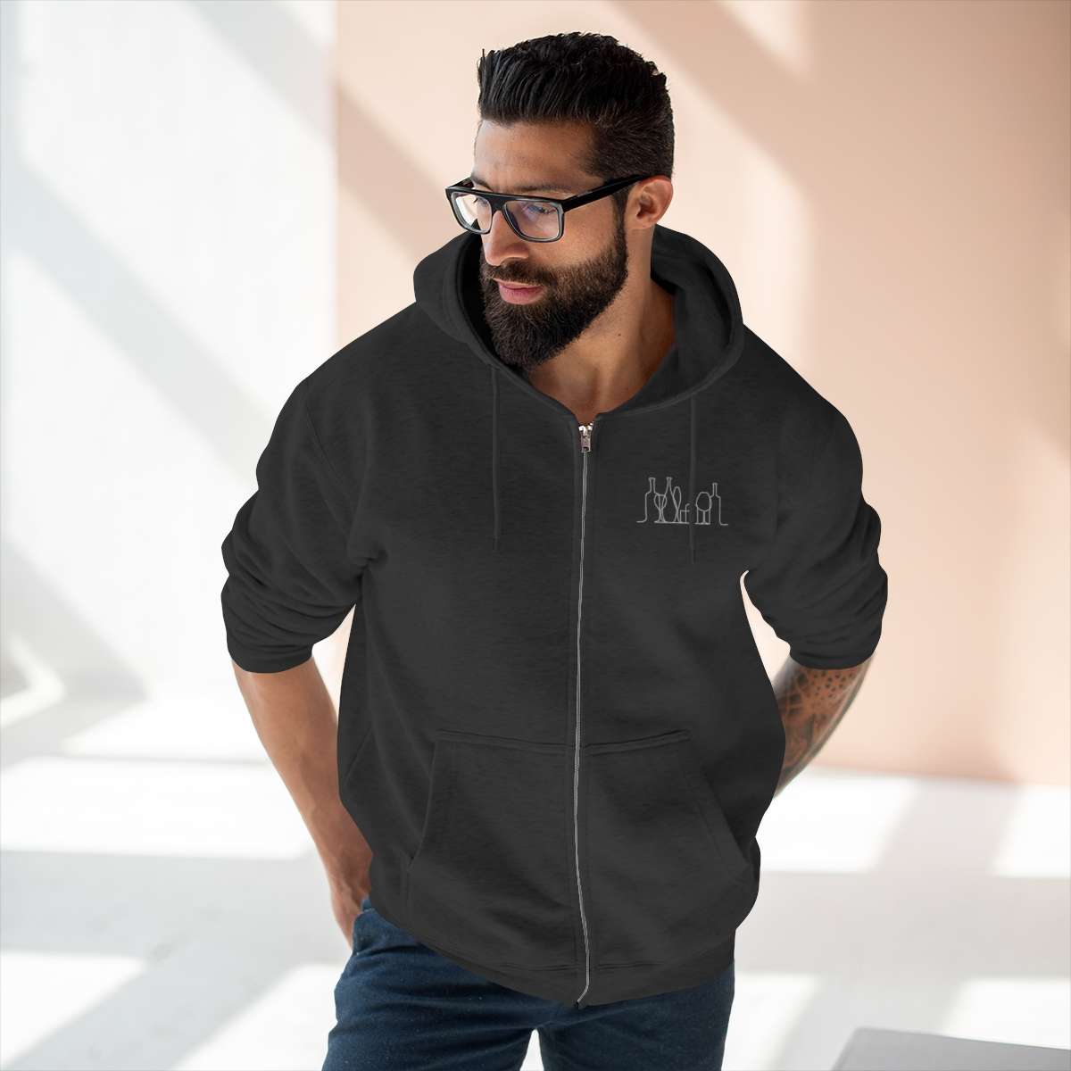 Wine Lovers  Zip Hoodie.